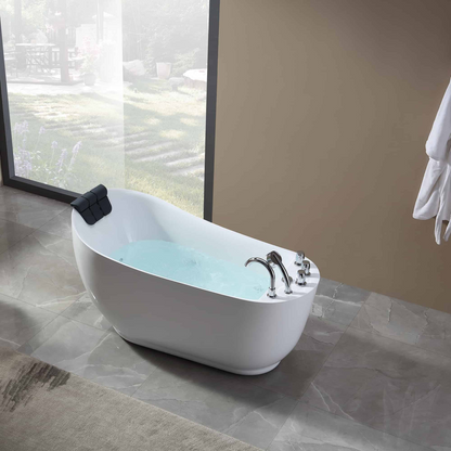 Empava-67AIS05 67 in. Whirlpool Freestanding Acrylic Bathtub