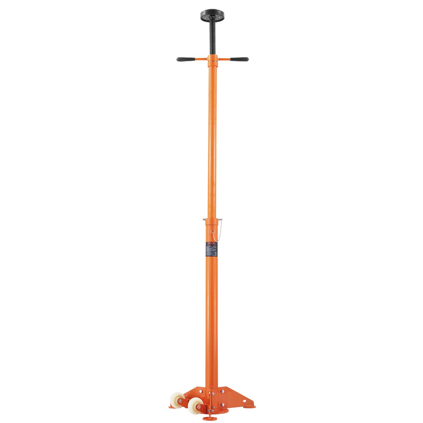 VEVOR Underhoist Stand, 3/4 Ton Capacity Pole Jack, Heavy Duty Jack Stand, Car Support Jack Lifting from 43.3" to 70.9", Triangular Base, Two Wheels, Easy Adjustment, Automotive Support