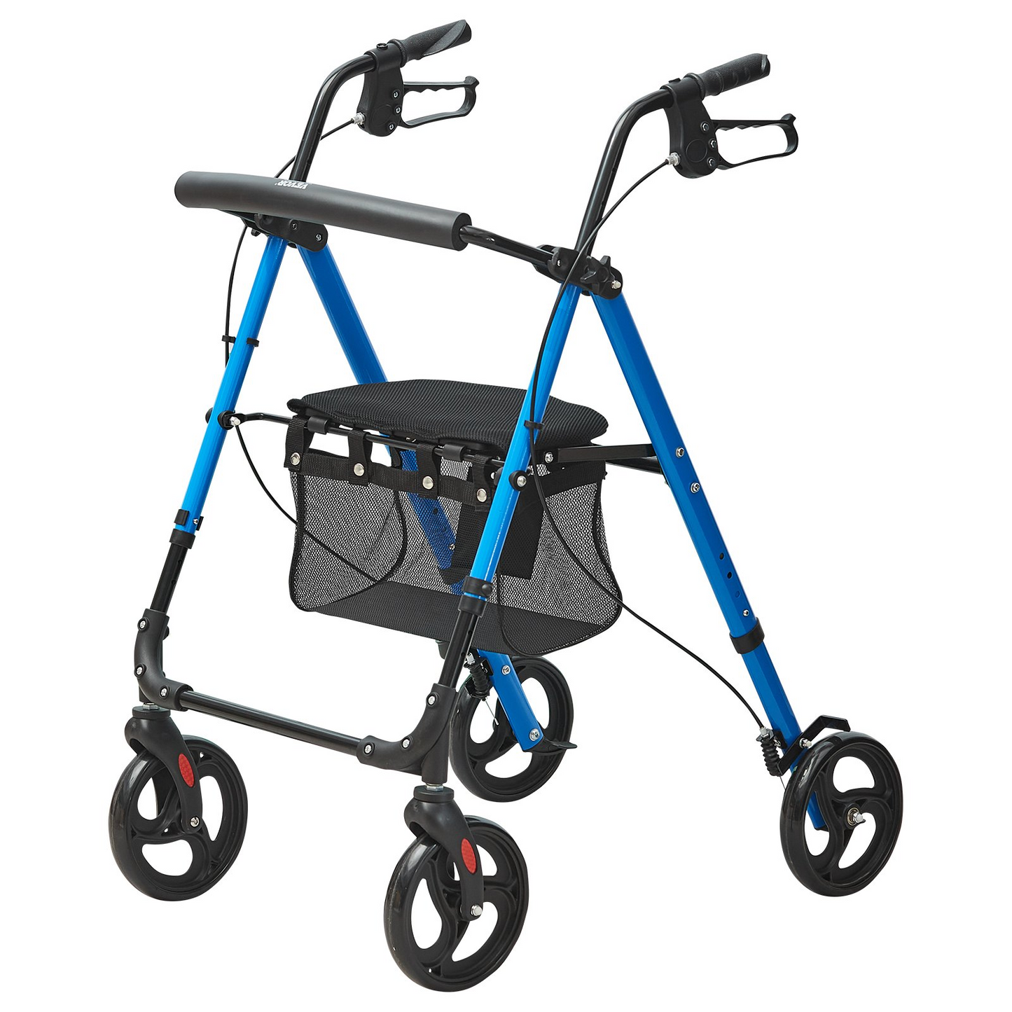 VEVOR Rollator Walker for Senior Aluminum Foldable Rolling Walker 300LB Capacity