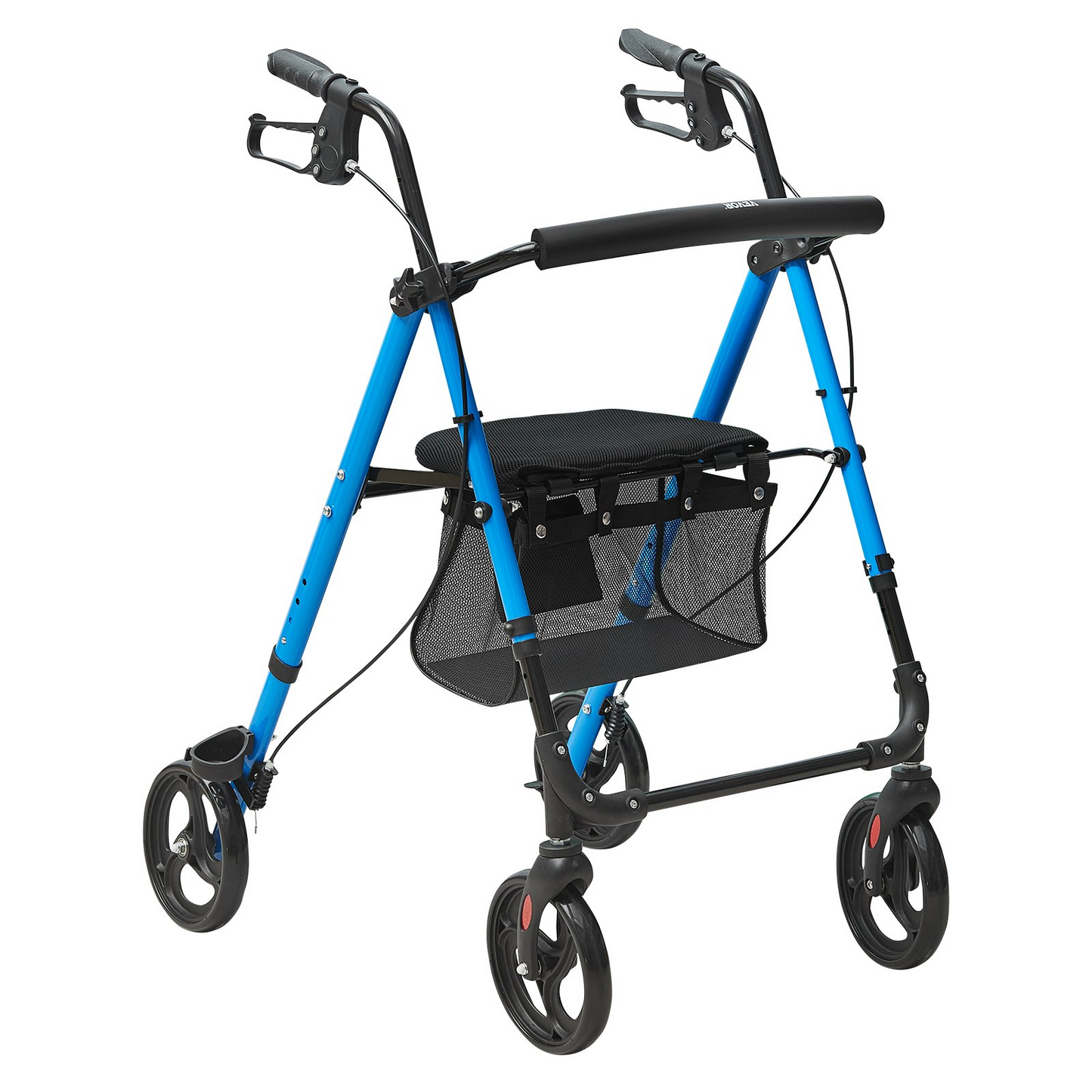 VEVOR Rollator Walker for Senior Aluminum Foldable Rolling Walker 300LB Capacity