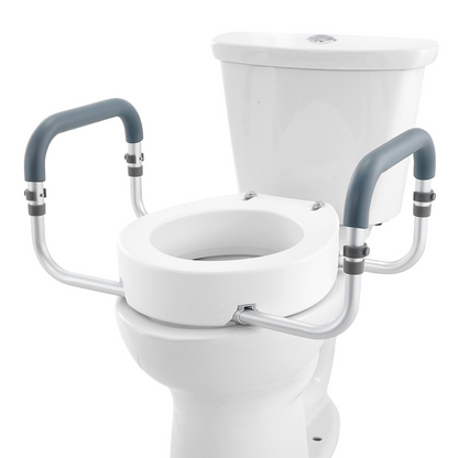 VEVOR Raised Toilet Seat 3.5" Height Raised 300 lbs for Round Toilet for Elderly