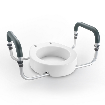 VEVOR Raised Toilet Seat 3.5" Height Raised 300 lbs for Round Toilet for Elderly