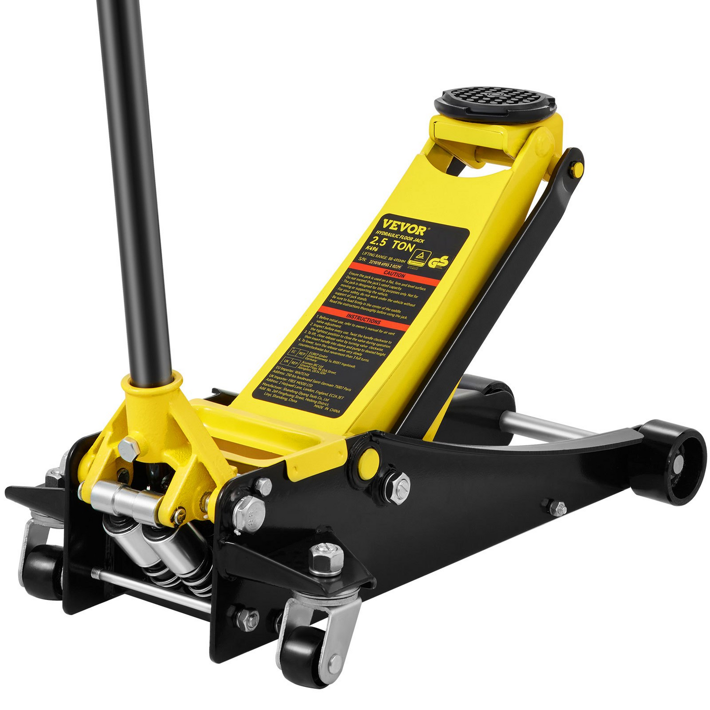 VEVOR Low Profile Floor Jack 2.5 Ton Heavy Duty Steel Dual Piston Rapid Pump