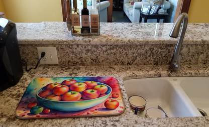 Colorful Apples Dish Drying Mat