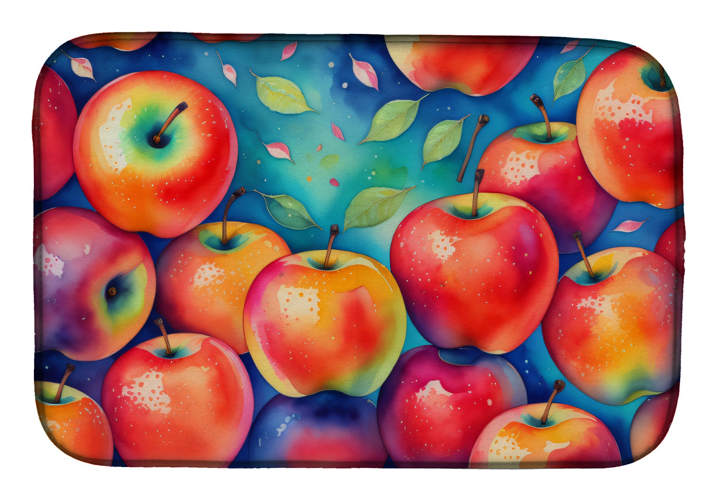 Colorful Apples Dish Drying Mat