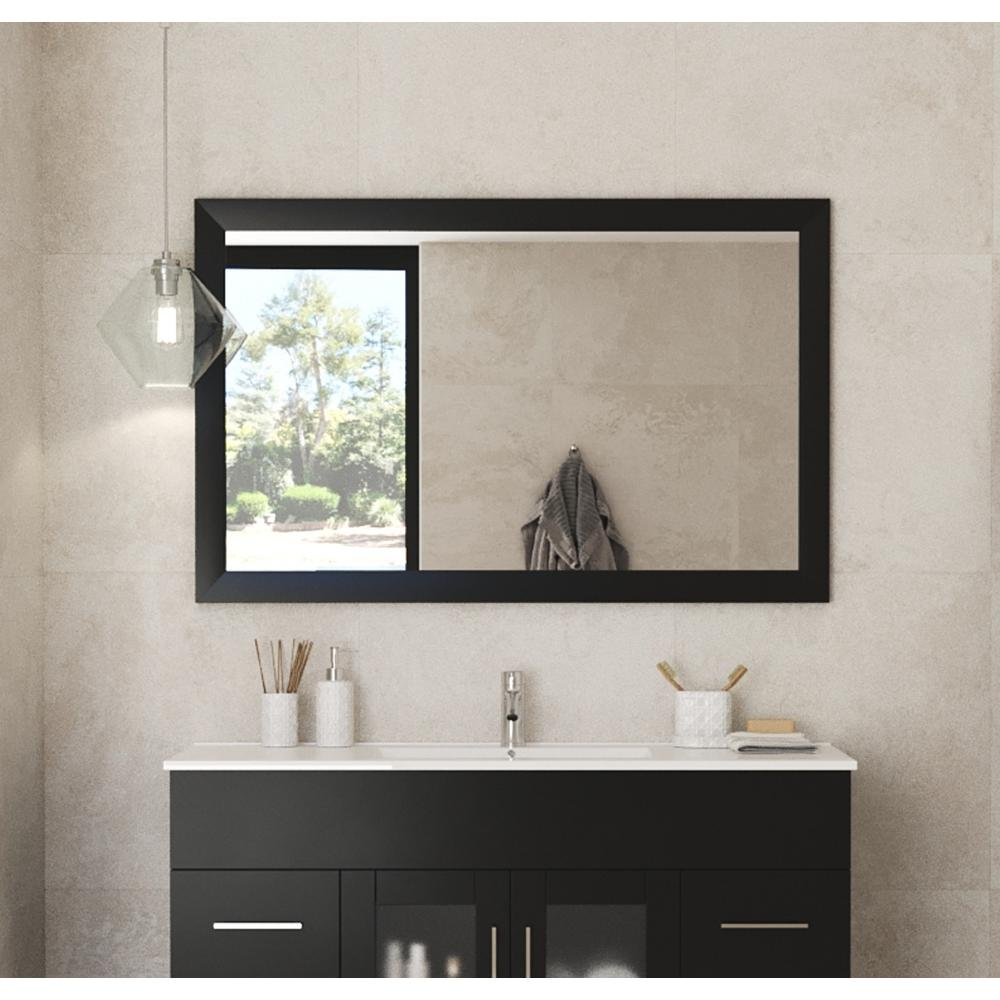 Fully Framed 48" Espresso Mirror