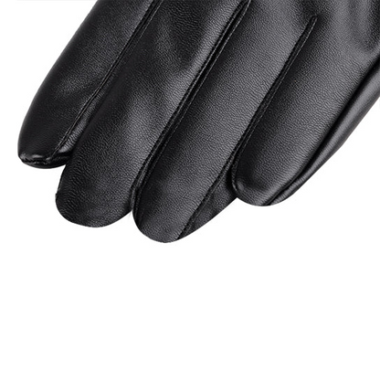 Autumn Warmth Stylish Vegan Leather Touch Smart Gloves