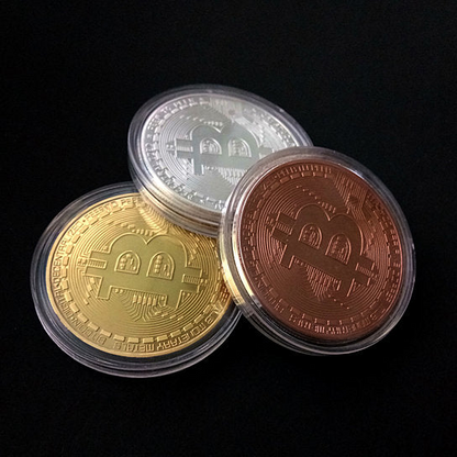 Bit Coins The Celebratory Coins In Crystal Clear Case