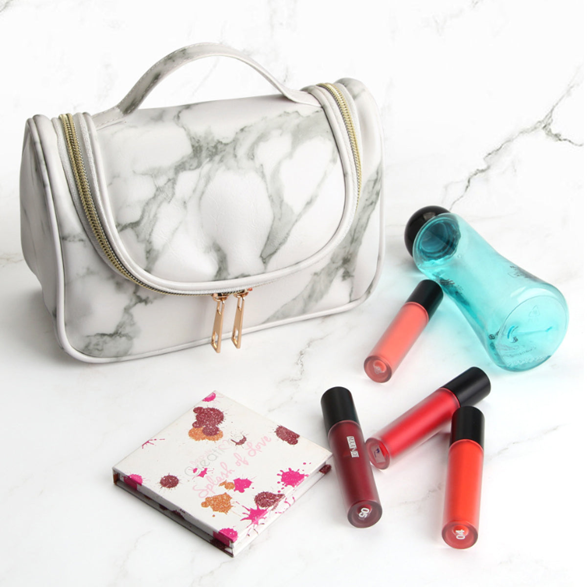 Mirabella 4 in 1 Marbled Cosmetic Bags