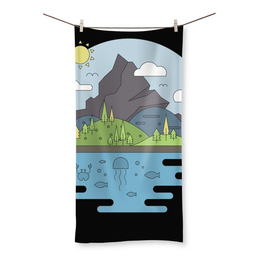 Mountains World II Beach Towel