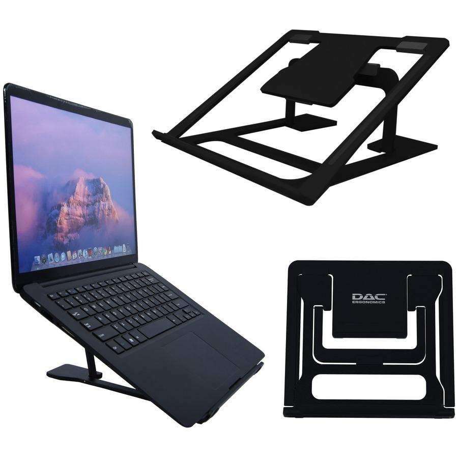 DAC Portable Laptop Stand With 6 Height Levels - Notebook, Tablet Support - Aluminum Alloy - Black