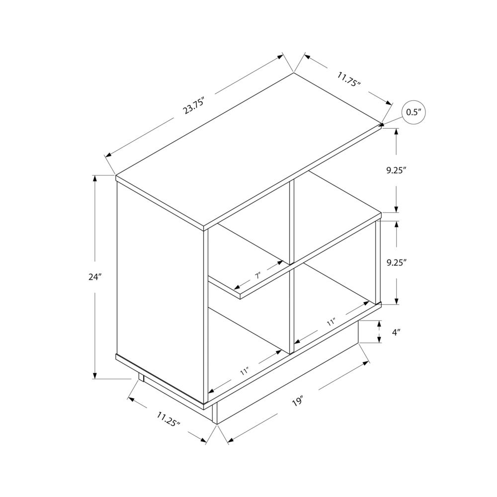 ACCENT SIDE TABLE - 24"H / GREY