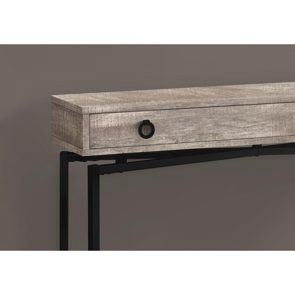 ACCENT TABLE - 42"L / TAUPE RECLAIMED WOOD/ BLACK CONSOLE