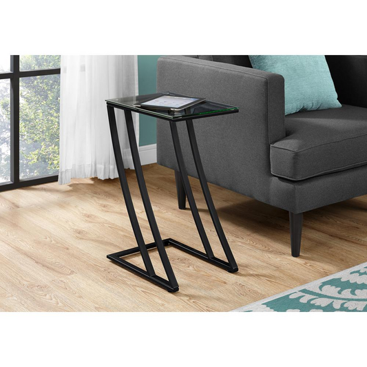 Accent Table, C-shaped, End, Side, Snack, Living Room, Bedroom