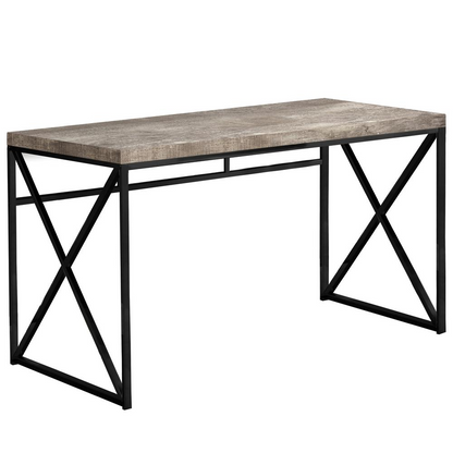 COMPUTER DESK - 48"L / TAUPE RECLAIMED WOOD / BLACK METAL