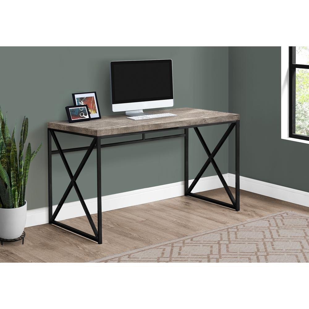 COMPUTER DESK - 48"L / TAUPE RECLAIMED WOOD / BLACK METAL