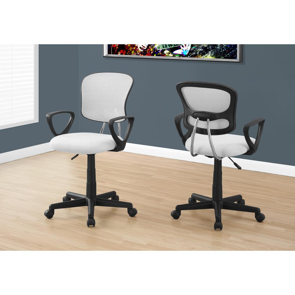 OFFICE CHAIR - WHITE MESH JUVENILE / MULTI-POSITION