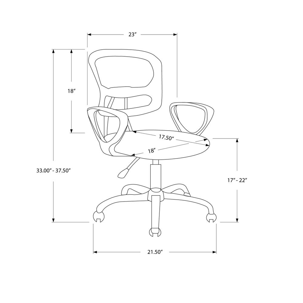 OFFICE CHAIR - WHITE MESH JUVENILE / MULTI-POSITION