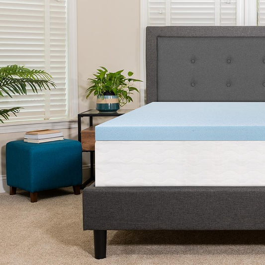 Capri Comfortable Sleep 3 inch Cool Gel Memory Foam Mattress Topper - Twin