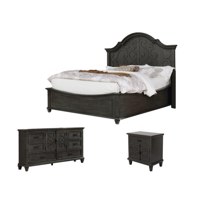 Panel 3 Piece Bedroom Set, Queen