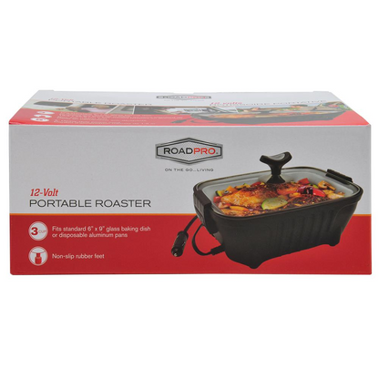 RoadPro 12V Roaster Personal-Sized Roaster for Car or Truck and Camping or Tailgating  RPSC200