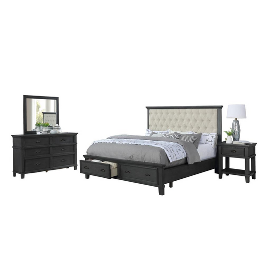 Sandy Platform 4 Piece Bedroom Set, Queen