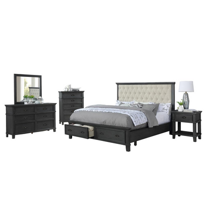 Sandy Platform 5 Piece Bedroom Set with Chest, Eastern King