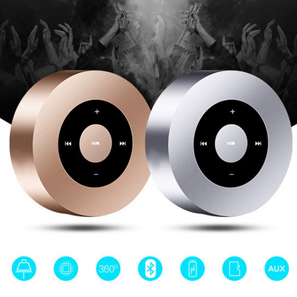 Minimal Metallic Bluetooth Speaker and MP3 Player