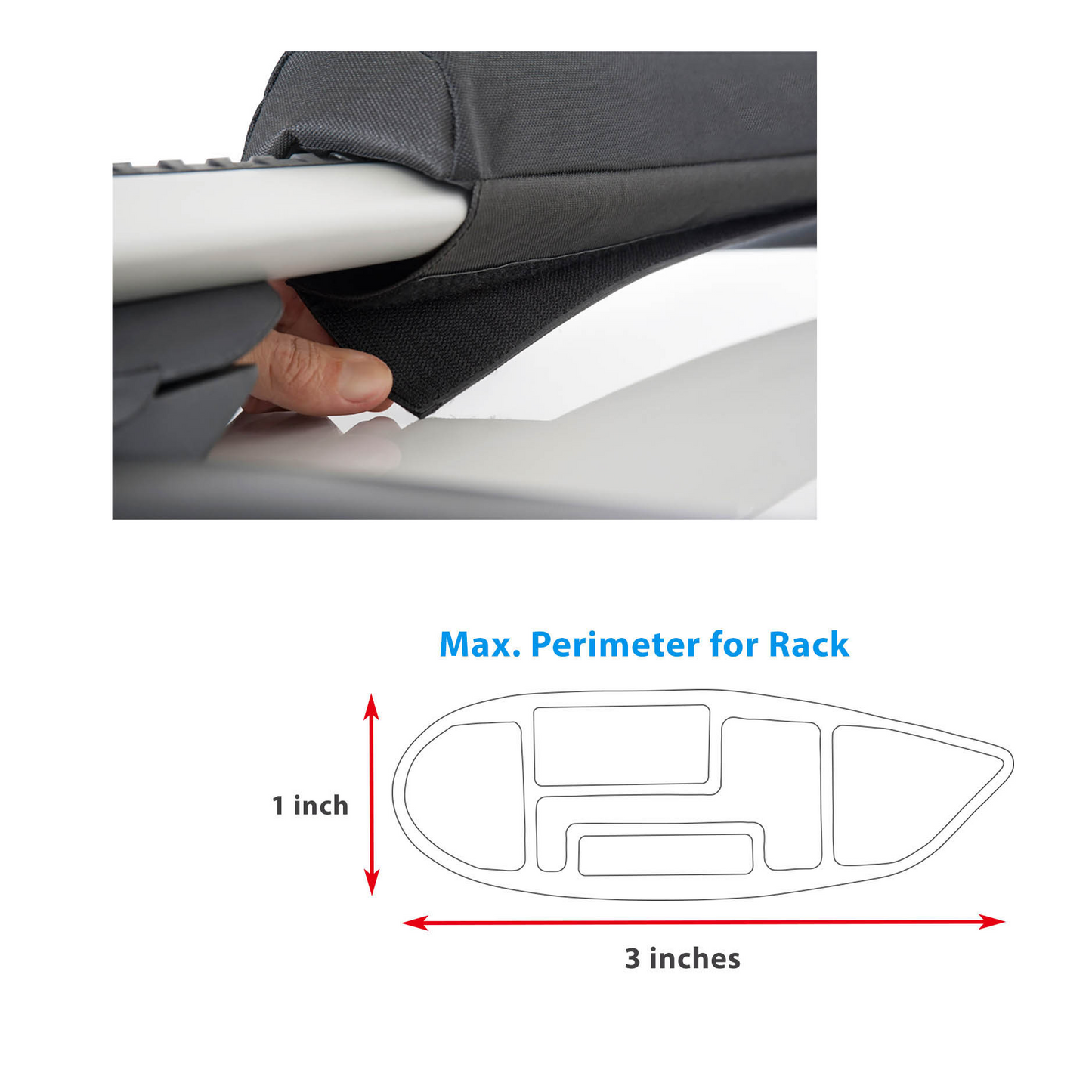 Arya Life 19" Aero Rack Pads with Two 10 Ft Tie Down Straps (Pair)