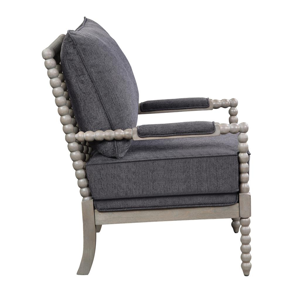 Abbott Chair in Charcoal Fabric with Brushed Grey Base K/D, ABB-BY7