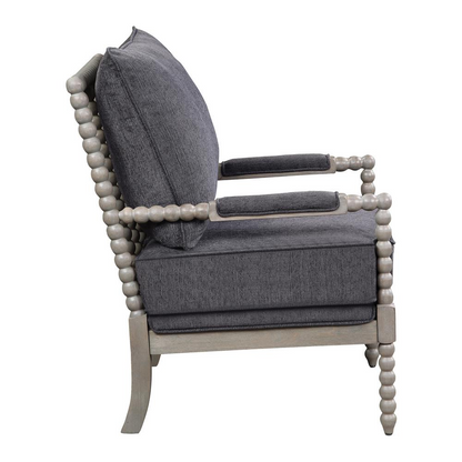 Abbott Chair in Charcoal Fabric with Brushed Grey Base K/D, ABB-BY7