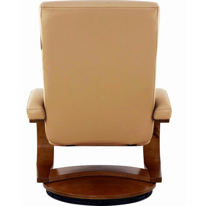 Relax-R™ Hamilton Recliner and Ottoman in Cobblestone Top Grain Leather