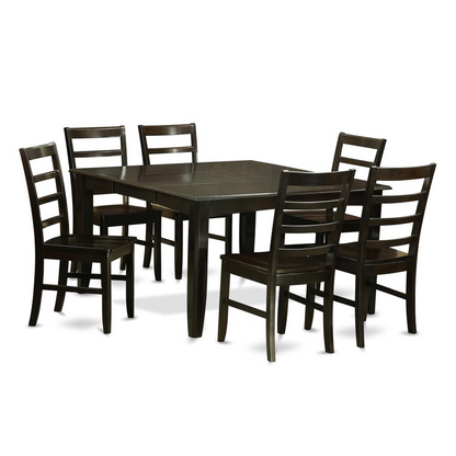 7  Pc  Dining  room  set-Dinette  Table  with  Leaf  and  6  Dinette  Chairs