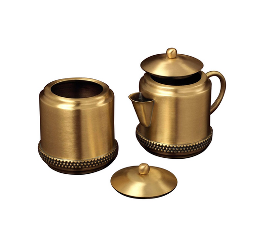 Handmade Brass Mug & Sugar Pot Set