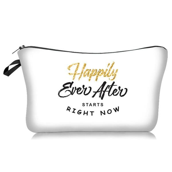 Happy Quote Cosmetic Travel Bag