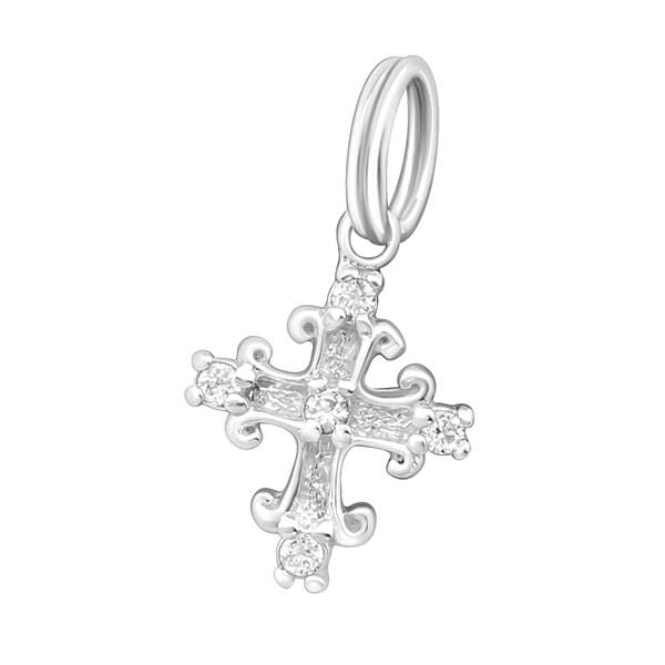 Silver Cross Charm