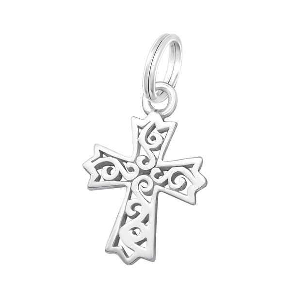 Silver Cross Charm