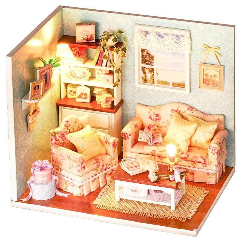 PINK GIRLS BUNK BED MINIATURE DOLLHOUSE