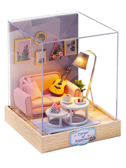 PINK GIRLS BUNK BED MINIATURE DOLLHOUSE