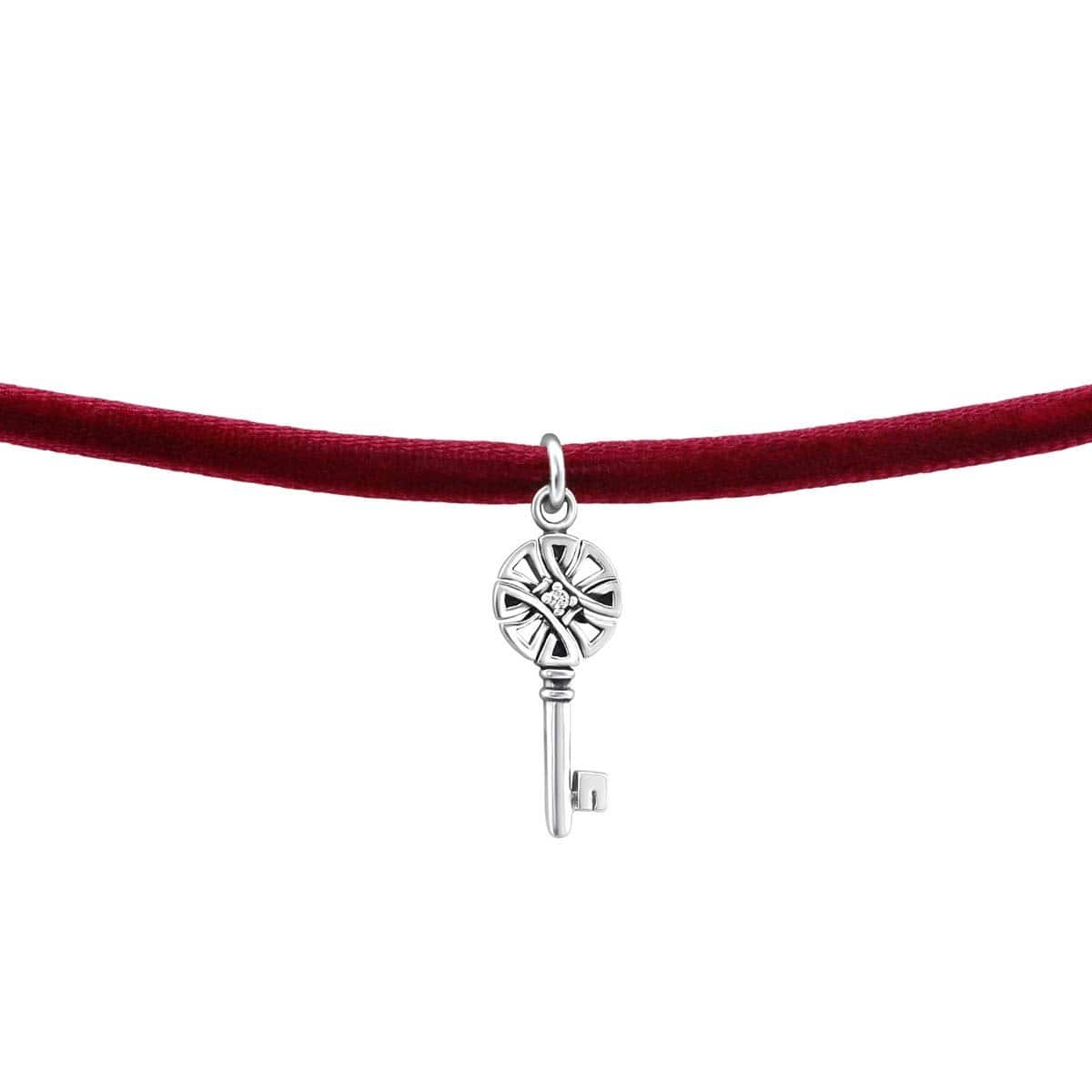 Sterling Silver Key Choker Necklace