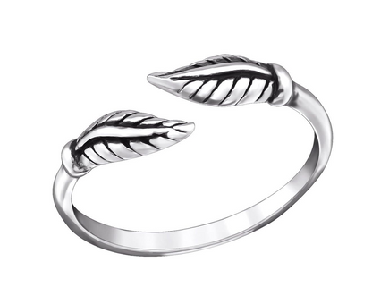 Sterling Silver Leaf Toe Ring