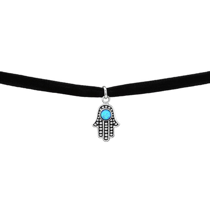 Sterling Silver Hamsa Choker