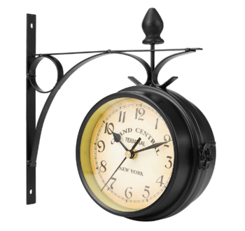 Wall Mount Double Sided Station Clock