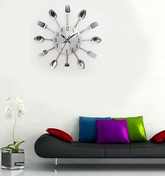 Kitchen Cutlery Wall Clock