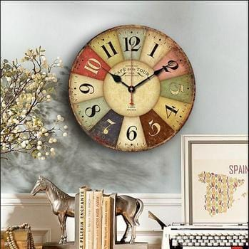 Vintage Antique Wooden Wall Clock