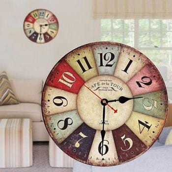 Vintage Antique Wooden Wall Clock