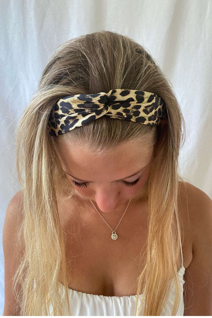 Twist Top Leopard Headband