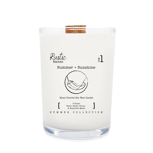 Summer + Sunshine | 8 Ounce Candle | Rustic Ember