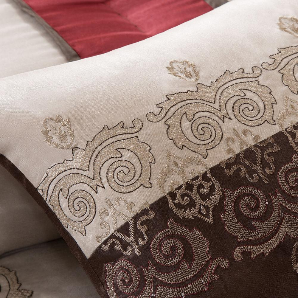 100% Polyester Jacquard Pieced 7pcs Comforter Set w/ Embroidery,MP10-751