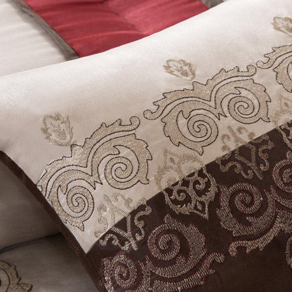 100% Polyester Jacquard Pieced 7pcs Comforter Set w/ Embroidery,MP10-751